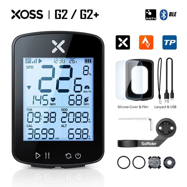 Seçim Sürümü Xoss G G2 Plus 2 Bisiklet Bilgisayar GPS Nesil Bisiklet Kablosuz Hız Türometresi İzleyicisi Yol Sometre Yolu MTB ANT240410