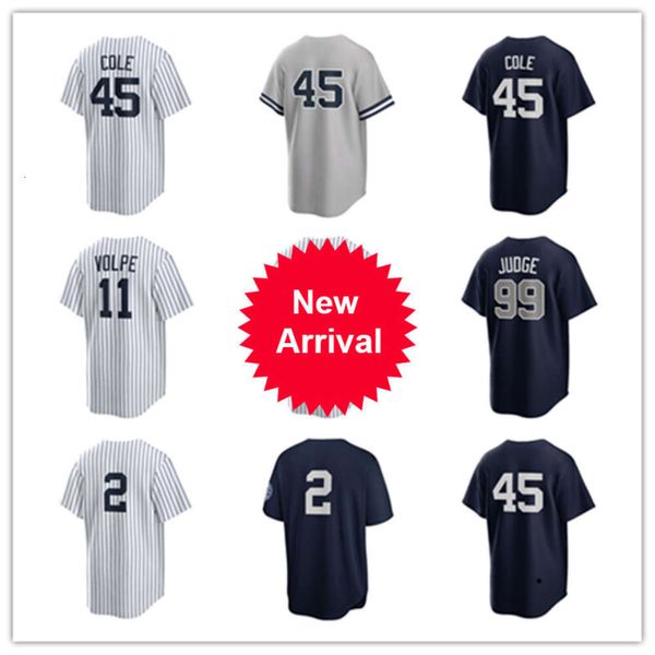 Nuove maglie da baseball Yankees personalizzate Yankees 22 Juan Soto 27 Giancarlo Stanton 99 Aaron Judge 11 Anthony Volpe 2 Derek Jeter 48 Anthony Rizzo 45 Gerrit Cole