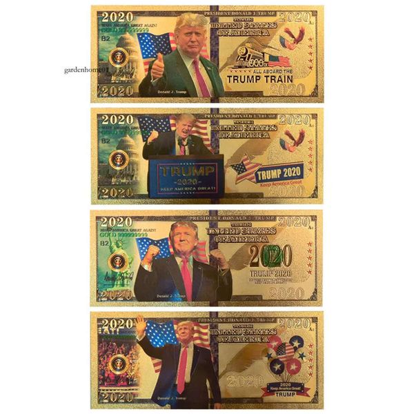 Trump 2024 Banknote 45. Präsident der American Gold Folie US -Dollar -Rechnung Set gefälschter Geld Gedenkmünzen 0422