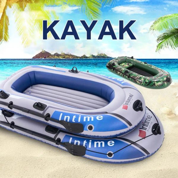 Accessori 2/3 Persona 230 cm PVC a canottaggio IATABLE PACCHIA PER PACCHIA KAYAK Canoe Drifting Dinghy Hovercraft Surfing Surfing Surfing Ship Shifing