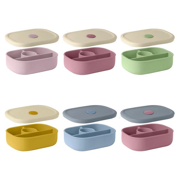 Silikon -Lunchbox für Babys Kinder Bento tragbarer Babynahrungsaufbewahrungsbehälter Ein kostenloses Kindergeschirrartikel 240412