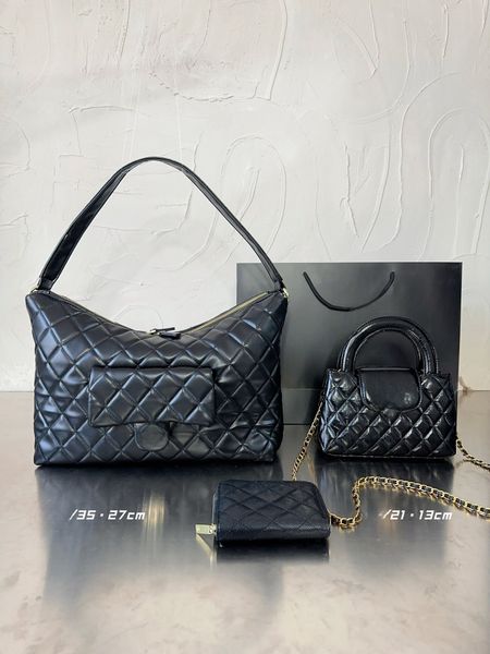 Bolsas quadriculadas de diamante de moda e bolsa de couro de um ombro com suporte de bolsa 3pcs conjuntos de mãe e bolsas de Daugther S1341