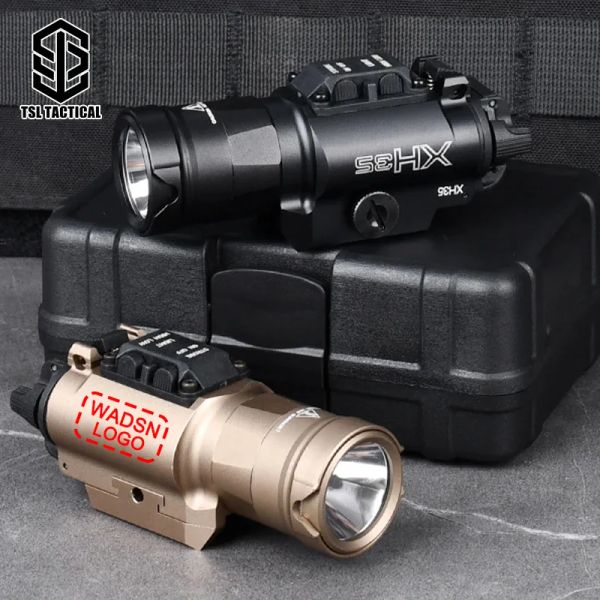 Escopos wadsn airsoft xh35 x300 scout luz tática tática pendurada pistola lanterna 800 lumens ajuste 20mm picatinny caça a armas de caça à lâmpada