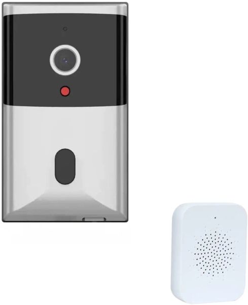 Controle Smart Wireless Door Bell Camera 1080p HD com visão noturna, detecção de movimento, áudio 2way, App Long Range Contronl, carregamento USB