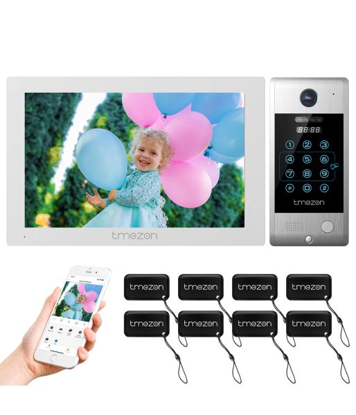 Controlla Tmezon APP TUYA da 7 pollici 1080p Sistema Intercom per file per canali video WiFi con touchscreen con touchscreen