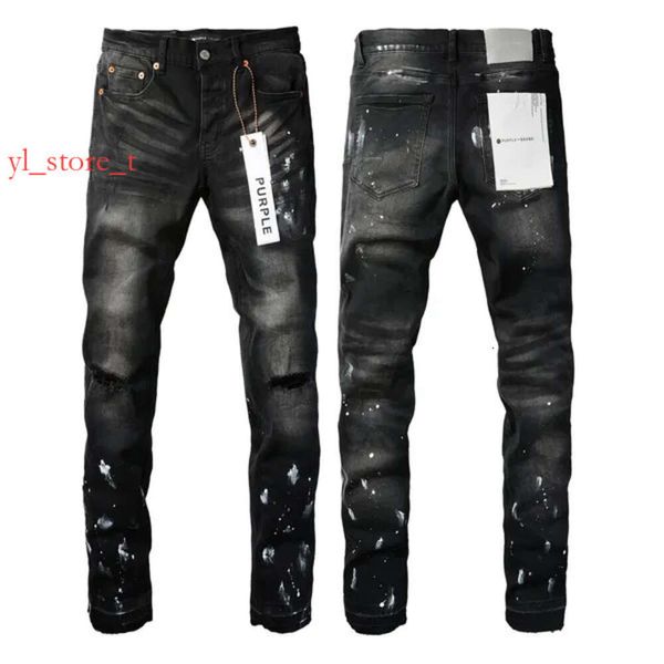 Purple Jeans Herren Denimhose Designer Jean Men hochwertige lila Marke Jeans Ripped Biker Streetwear lässig Designer Jogger Pant Stack Jeans 9088