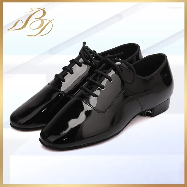 Танцевальные туфли BD Boys's Ballroom Flat Heel Детский вальс Waltz Fast Step Soft Soled Training 702