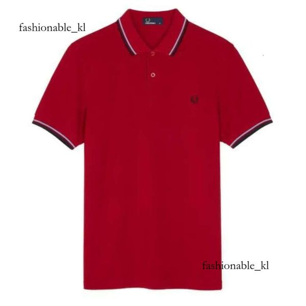 Freds Perry Mens Basic Polo Рубашка дизайнерская рубашка бизнес бизнес роскошный вышитый логотип Mens Tees с короткими рукавами Top 631