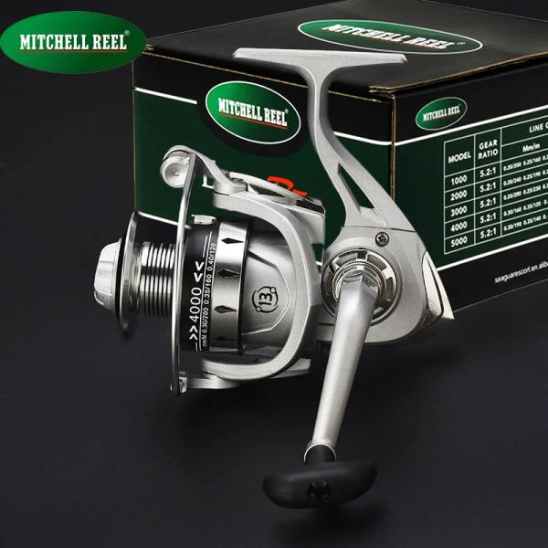 Acessórios Mitchell Reel Pesca giratória bobina de metal 5.2: 1 linha de metal copo tackle mar tackle 13bb rolamentos de esferas de carpa rolo de pesca 10007000