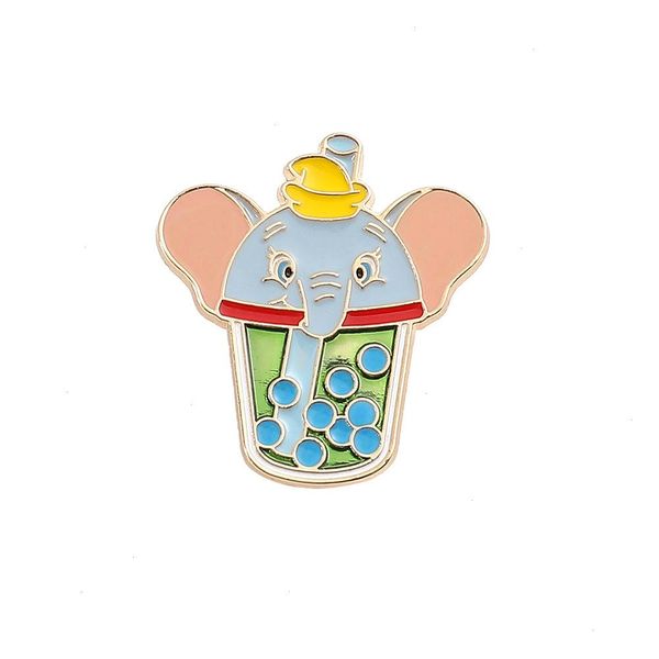 Duck Milk Tea Cup Broche de gato Filmes de anime Cute