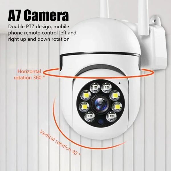 Controllo HD WiFi IP Camera Sicurezza Protezione Sorveglianza CCTV Smart Home 1080P Outdoor 360 PTZ Monitoraggio automatico Monitor IP Cam