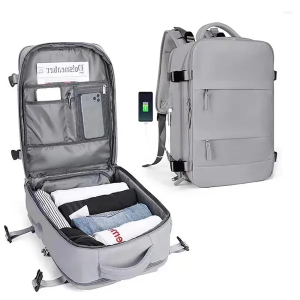 Zaino per spogliare la borsa da viaggio di grande capacità laptop impermeabile a secco e bagnato