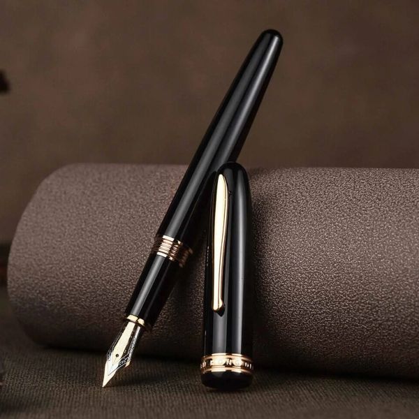 Pens Hongdian 1841 Resina Fountain Pen Iridium EF/F NIB Pens requintados para estudantes para estudantes Escola de Escola de Escola de Escola de Escola