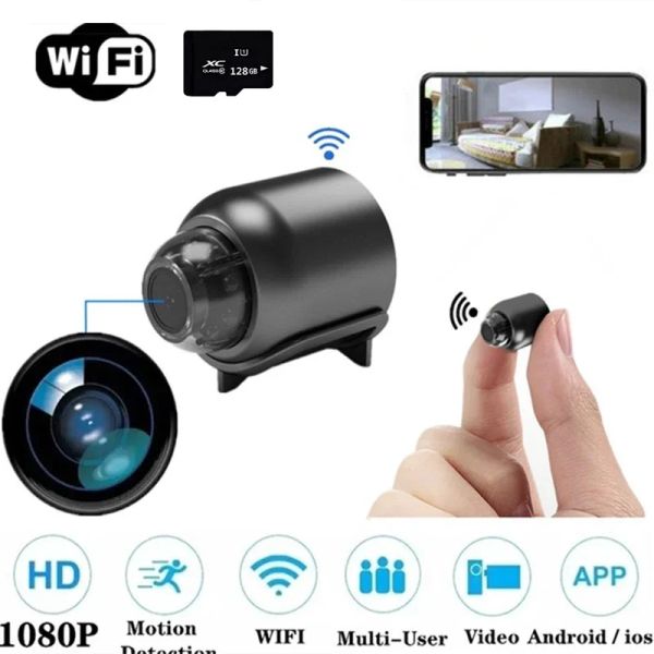 Telecamere Mini Camera WiFi Smart Home Small Remote Surveillance 1080P HD Vision Night Vision IP Camera angolare Assoluta Allerte mobile Mobile Alarm