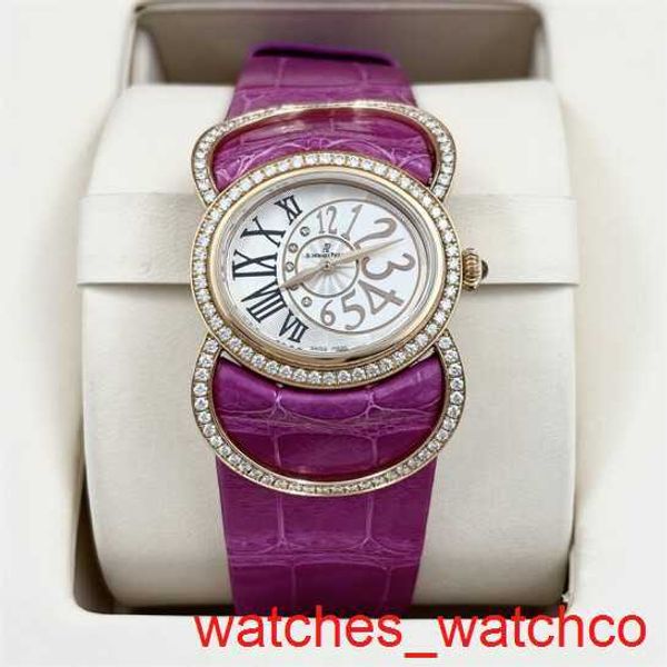 AP Racing Wel Watch Selvê -las Millennium Series 18K Rose Gold Original Diamond Manual Mechanical Watch Luxury Swiss Watch 28mm Diâmetro 77226or.zz.a012su