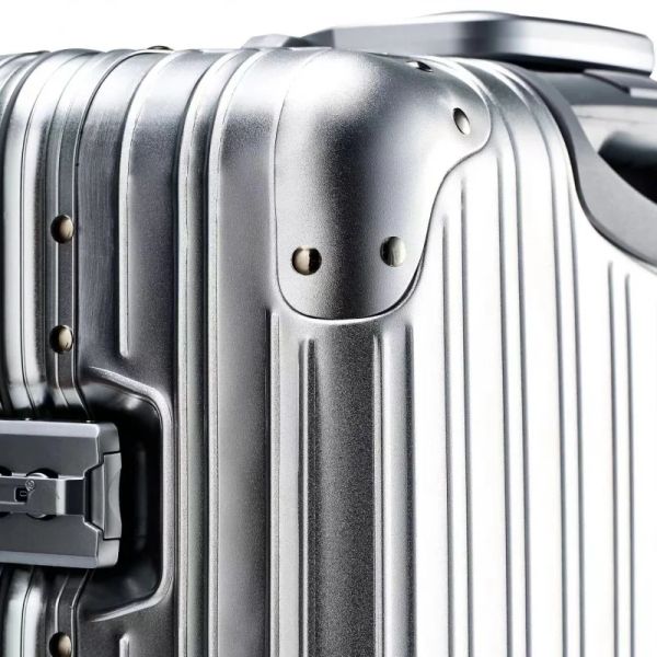Valigia da viaggio in lega di magnesio in alluminio bagagli con ruote di carrello di spedizione gratuita