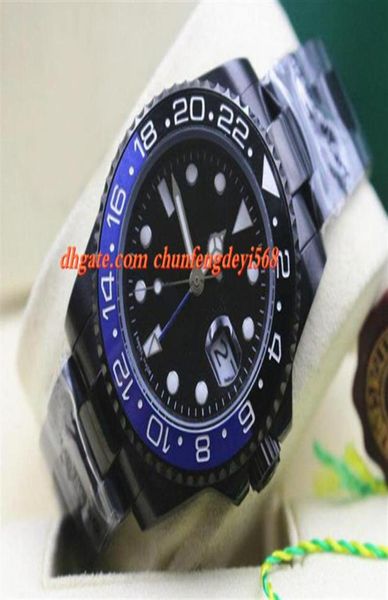 2019 Orologio di lusso in acciaio inossidabile con rivestimento PVD Nero Blu 116710 Ceramica Bezel MECCANICA AUTOMATICO MECCANICI Orologi28142755871