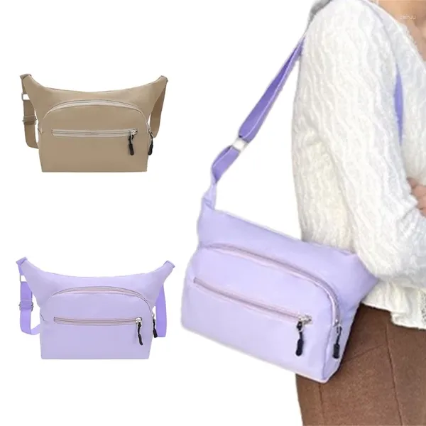 Omuz Çantaları Kadın Çok Cepler Çanta Düz Renk Su Geçirmez Crossbody Seyahat Açık Hava Sporları Günlük Kullanım için Büyük Kapasite Çantası