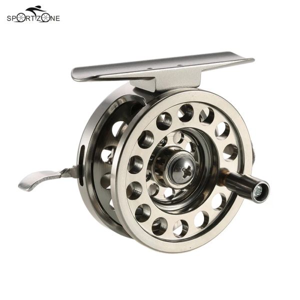 Acessórios 49,5 mm 59mm de pesca com mosca com material de alumínio BLD50 BLD60 GEE GRATIO 1: 1 Roda de pesca com mão direita Linha de peixe Pesca Pesca