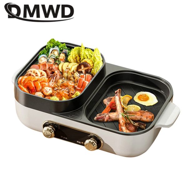 Multicokers DMWD HOVEPOT HOTPOT Электрический поднос для выпекания для барбекю для жареных кастрюли с жареным яйцом для бирбек