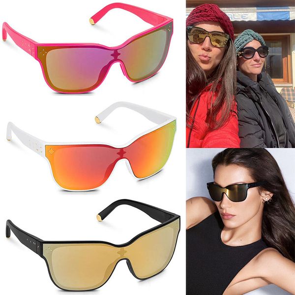 Hochwertige Schattenquadrat -Sonnenbrille für Frauen Mode florale Farbe Wechseln uv400 resistent