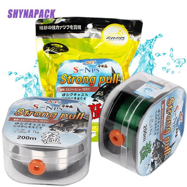 Acessórios Super Pull 200m Japan Japan Fluorocarbon Coating Linha de pesca branca marrom verde -afundamento de abrasão de corda linhas de pesca de corda