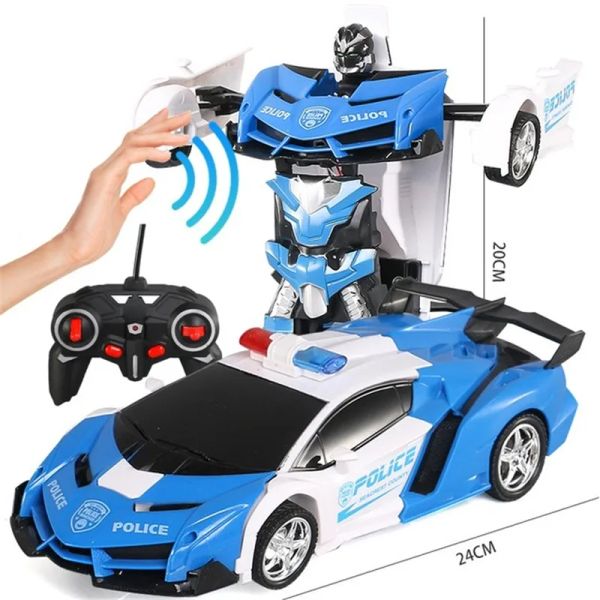 CARRO ROBOT ROBOT CAR 1:18 Deformação RC Indução de brinquedos de carro LED Sensor de gestos Modelos de carros de controle remoto RC Combate Toy Gift