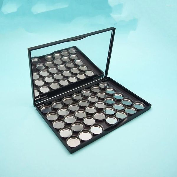 Garrafas de armazenamento vazias Big Black Retangular Magnet Eye Shadot Palette com Batom Magnetic Magnetic Box 3pcs