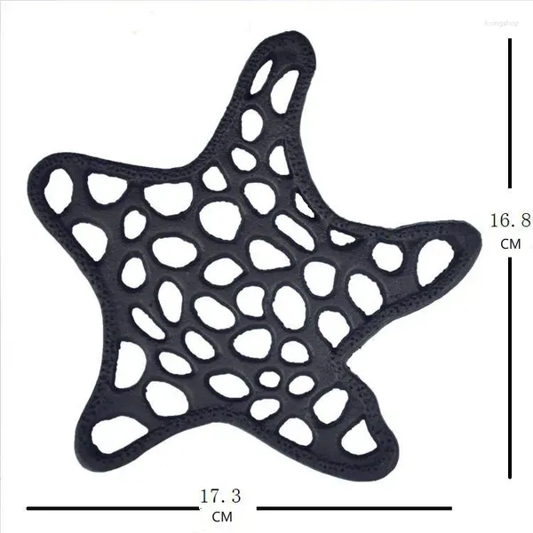 Figurine decorative cucina all'ingrosso cucina non slittata tavola isolante tappetino ghisa starfish dono creativo anti-piastra