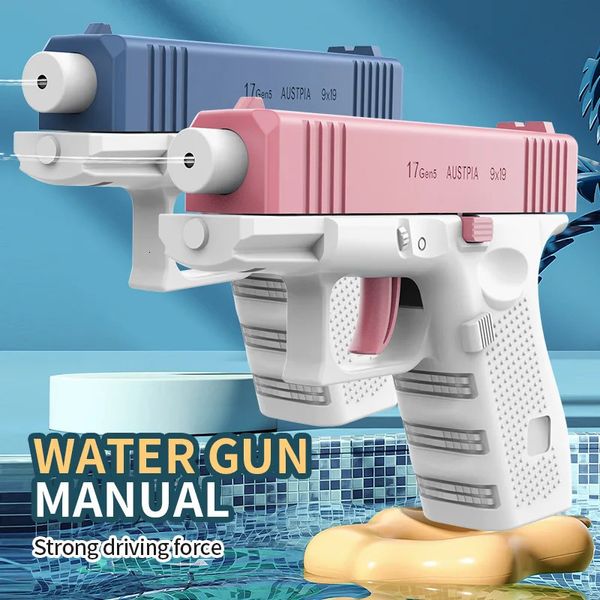 Raffreddare nessun carico manuale richiesto pistole d'acqua schizzano giocattolo blaster senza pagare la spiaggia di piscina estiva in spiaggia giocate 13 cm 240422