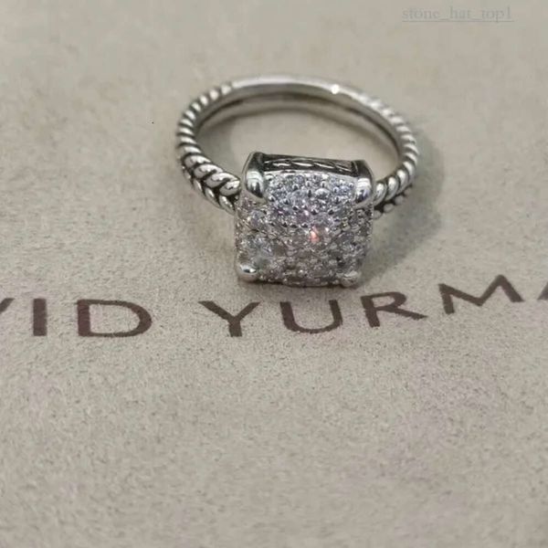 David Yurma Ring Twisted Vintage Band Tasarımcı Takı Yüzükleri Elmaslı Kadın Erkekler İçin STERLING Gümüş Lüks Altın Kaplama Nişan Taş Hediyesi 8709