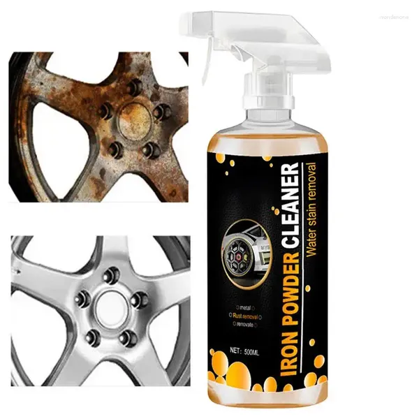 Soluzioni di lavaggio dell'autolavaggio Multipurlo Rust Rust per ruote 500 ml Clavori cromata Spray Iron Powder Agent Ibratide Auto Strumenti automatici