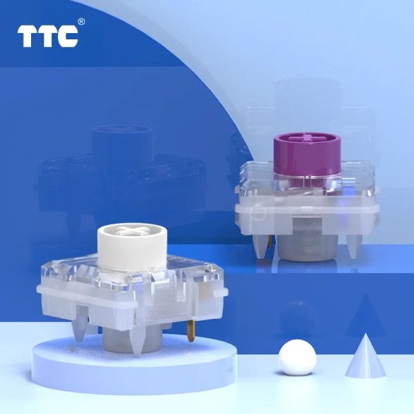 Tastiere TTC mini switch viola bianco per tastiera meccanica Clicky standard switch sentes personalizza il gioco