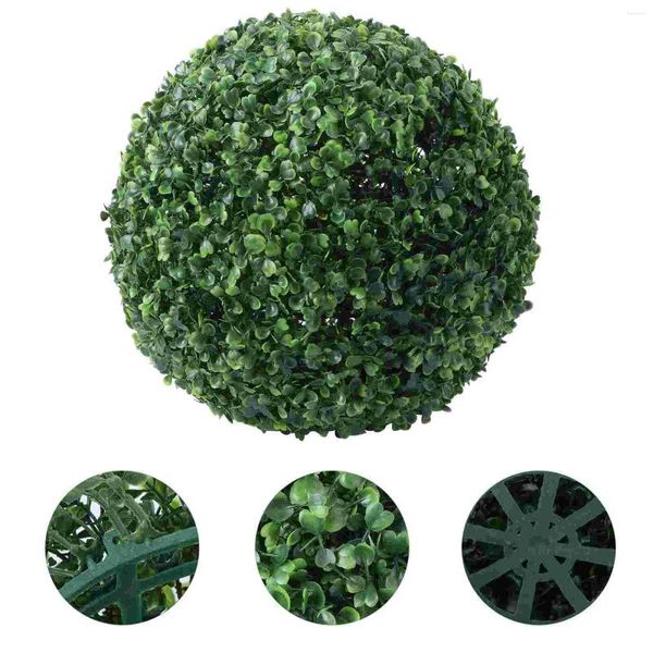 Flores decorativas simuladas Milano Ball Teto pendurado Grass Decorações de Natal ao ar livre Sistema de reprodução artificial