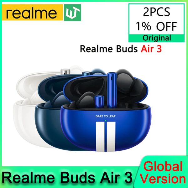 Ohrhörer Globale Version Realme Buds Air 3 Bluetooth 5.2 Earphone TWS 42dB Active Noice Stornierung Kopfhörer IPX5 Water Resistant Headset