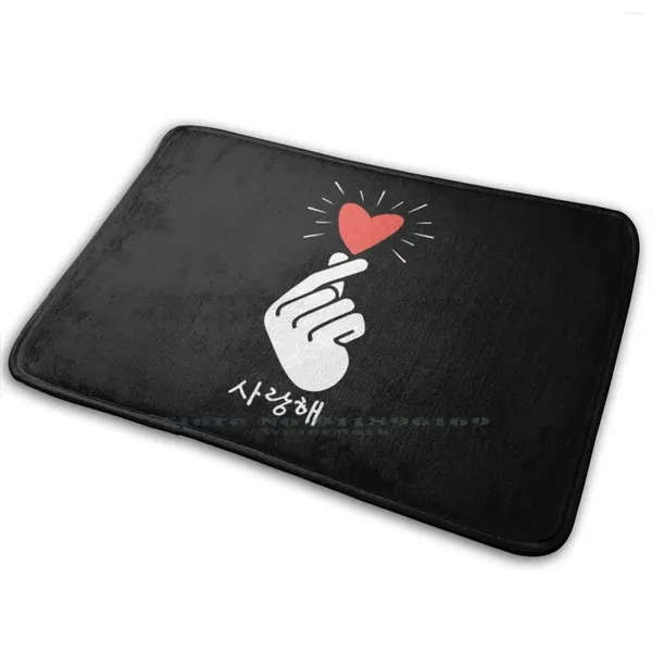 Ковры K- Finger Heart Corean Love символ милый коврик коврик ковров, ковер, анти-скользкий входная дверь k рука k рука