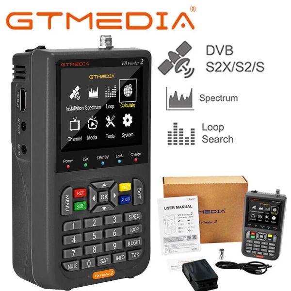 Empfänger GTMedia V8 Finder 2 Meter Satellitensignal Finder DVBS2X/S2/S H.264 gegen Satlink ST5150 V8 Finder Pro WS6933