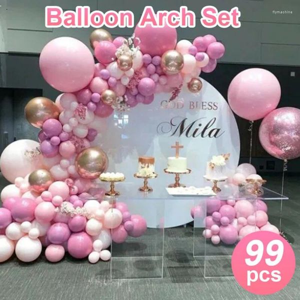 Party -Dekoration 99pcs rosa Ballon Arzkit Girlande Bogenballons Hochzeitsdekor Babyparty Mädchen Geburtstag Erwachsener Junggeselle Baloon