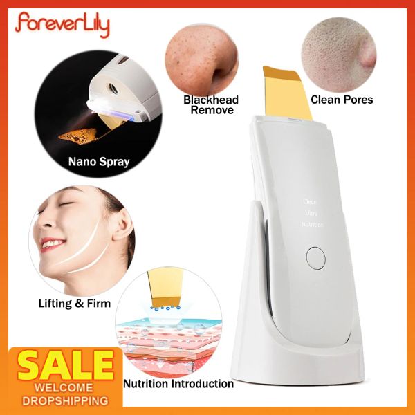 Instrument Ultrassonic Skin Skor Deep Face Limpeza Hine Descascador Facial Facial Pore Blackhead Face Face Lifting Device de beleza