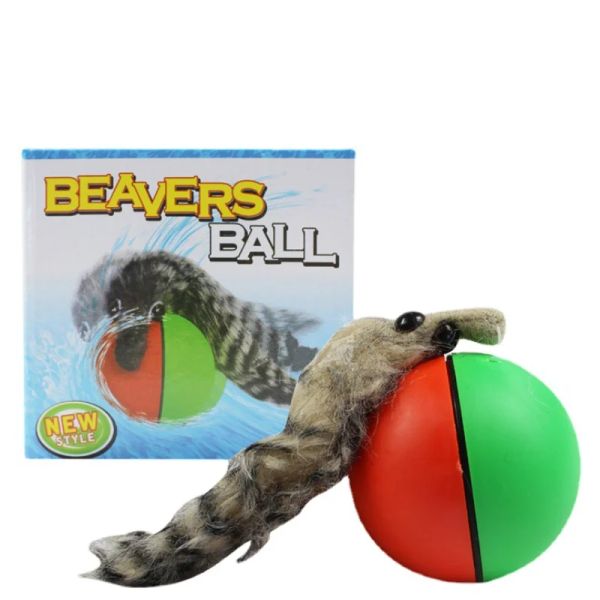 Spielzeug 1PC Cat Toys Biber Weasel Rolling Motorball Spielzeug für Haustierkatze Dog Elektrische Haustierkatze Teaser Ball Spaß bewegte Verfolgungsjackfarbe zufällig