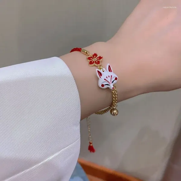 Pulseira de link pulseira para mulheres jóias de aço inoxidável jóias charme japonês cherry cereja de cerejeira festeira de festas presentes