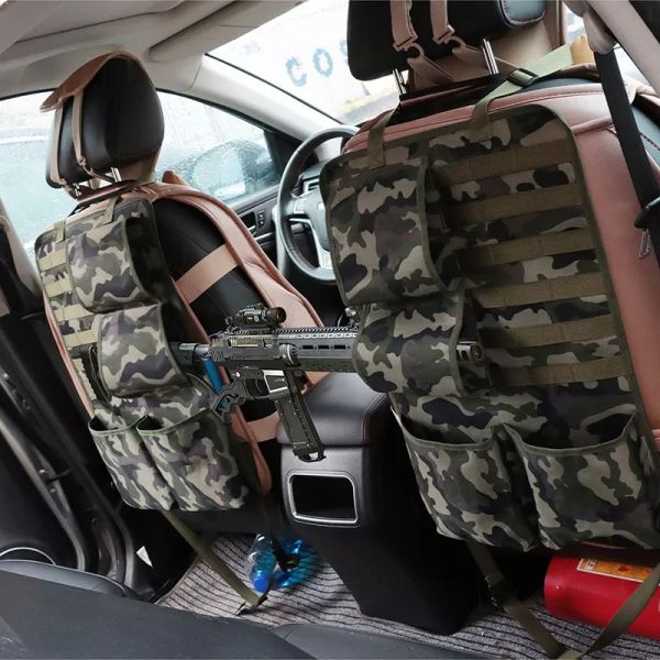 Packs Tactical Rifle Organizer Schusswaffe Fahrzeug Rückseite Rack Camo Gun Sling -Beutel vorne Sitzpistole Organizer Halter Jagdgewehr Schrotflinte