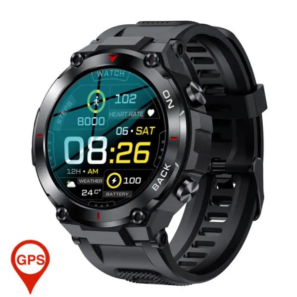 Controle Smart Watch K37 GPS Bracelete de fitness esportivo ao ar livre Super Long Standby Watch Rastreador de saúde Smartwatch Smartwatch Smartwatch