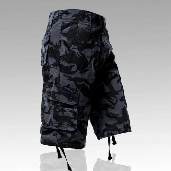 Pantaloni da uomo pantaloncini da carico da uomo pantaloni casual mimetizzati shorts cotone pantaloni mezza kn khaki pantaloncini marroni traspiranti abbigliamento da uomo y240422