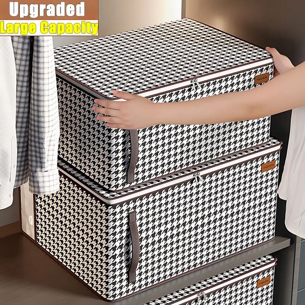 Taschen 5pcs Quilt Aufbewahrung Tasche große Kapazität Quilt Bag Home Garderobe Kleidung organisieren Box Tausend Vogelkupplungsstaub Packung bewegende Tasche