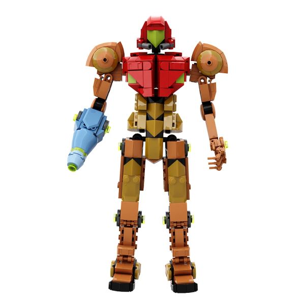 Robôs GOBRICKS MOC METROIDES MECHA ROBOT MODELO BRICKS SAMUS ARAN ARAN Metroid Building Block Sett Creative Mech Game Toy For Kids Gift