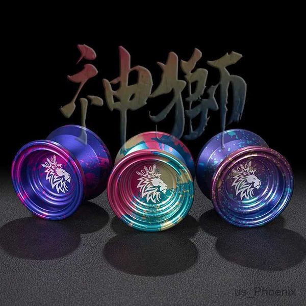 Yoyo Lion Magic Yoyo Aluminiumlegierungswettbewerb Professionelles Yoyo nicht reagierend oder reaktionsschnell Jo-Yo mit sich drehenden String-Klassikerspielzeug