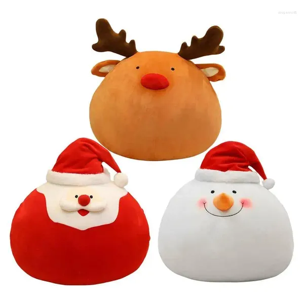 Pillow Babbo Natale peluche giocattolo da cartone animato durevole peluche imbottiti di neve per le colpi di neve cuscini regalo di Natale cuscini