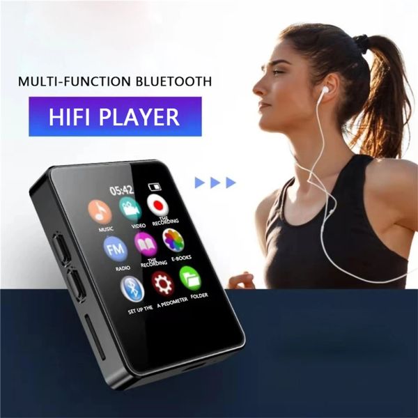 Spieler MP3 Player Bluetooth 2.0inch HD Vollbild Walkman tragbarer Sportmusik Player MP4 Video Player eBook Lange Akkulaufzeit