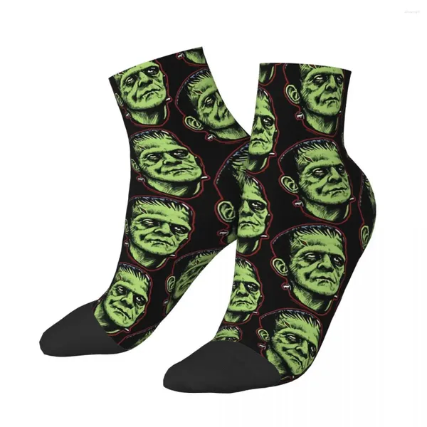Meias masculinas Frankenstein tornozelo filmes de terror unissex harajuku Padrão impresso Happy Low Sock Presente
